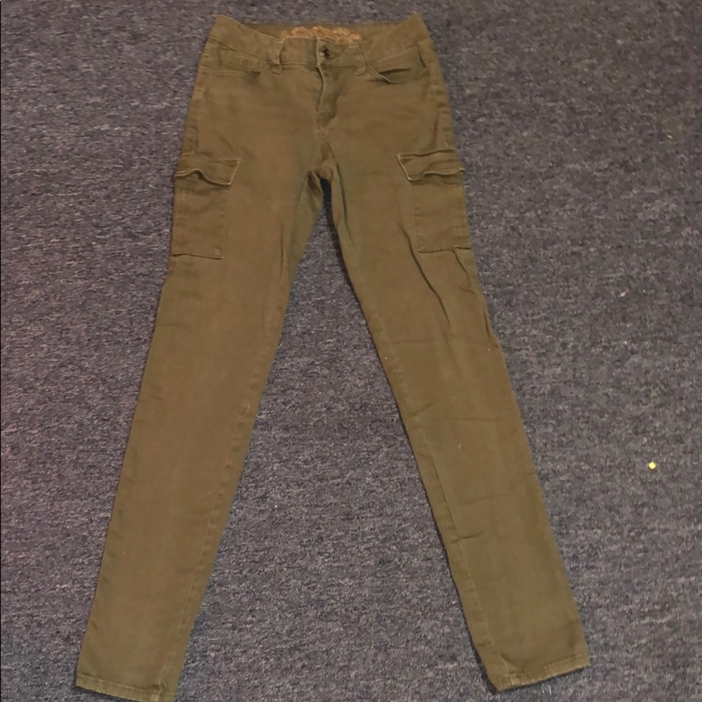 Army green jeans